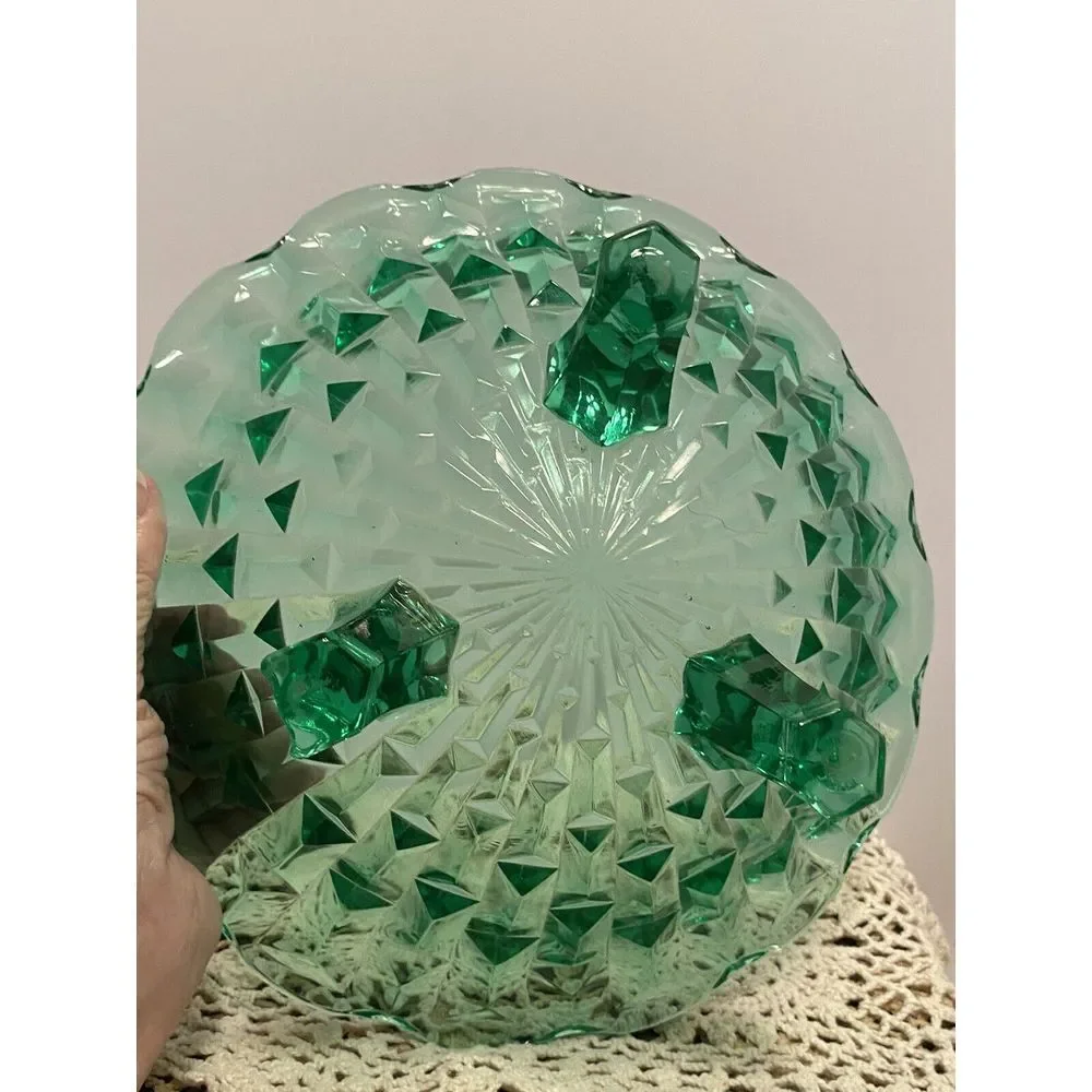 Rare Central‎ Glass Works Francis Green 3-footed Centerpiece Serving Bowl.